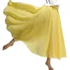 Kjolar elastisk midja maxi kjol bohemian med flytande hem kvinnors etniska stil a-line streetwear länge för avslappnad