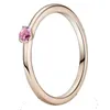 Solitaire Ring Original Moments Colors Pink Solitaire Ring for Women 925 Sterling Silver Wedding Gift Fashion Jewelry D240419