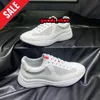 American Cup sneakers designer skor för mens gummi patent läder tränare luxe chaussure platta-forme svart gröna vita lägenheter man sport casual sko