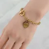 Kettingontwerper hart armbanden sieraden hoogwaardige 18k goud vergulde liefde cadeau sieraden voor dames nieuw roestvrij staal non fade armband groothandel