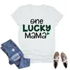 Women's T Shirts St. Patrick's Day ftshirt kvinna en lycklig mamma kvinnlig tee topp sommar avslappnad skjorta