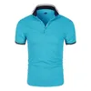 2024 New Polo Neck T-shirt Casual Solid Color Short Sleeve High Quality Mens Slim Fit Polo Shirt Mens Business T-shirt 240415