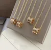 Luxe band keramische diamant hanger kettingontwerper voor vrouwen mode titanium roestvrijstalen veer hang ketting hoge kwaliteit 18k gouden ketting juweel cadeau