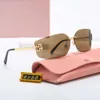 Designer Sunglasses For Women Simple Fashionable Rimless Curved Lens Light And Comfortable Beautiful Glasses Frameless Shades 1066