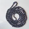 Chains Design pour femmes longues Long 5 à 9 mm Rice Black Rice Fresh Water Pearl Collier 164 cm Chaîne de pull