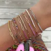 Bangle luxe kleur kubieke zirkonia gouden kleur tennis armbanden voor dames meisjes 2022 Nieuwe trend keten armbanden sieraden feest cadeausl240417