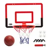 Mini aro de baloncesto para niños adultos cubiertos pequeños aro de baloncesto para la pared de la puerta y la bola de tiro al juego Sport Game 240418