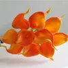 Decorative Flowers 10pcs Artificial Flower Calla-Lily PU Fake Bouquet For Wedding Drop