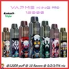 VapMe King Pro 12000 Puff E Cigarette 10 couleurs 12k Puffes Mesh Bobine Derbanable Vape Pen 850mAh Batterie rechargeable Débit d'air réglable 20ml CARTS POD PREFILLES VACTER