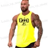 Herr t-shirts sommar lös gym tank topp män bomull bodybuilding slanglös t shirt träning kläder mens stringer muskel väst t240419