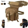 Tassen tactische druppel poot taile taille riem molle riem zak snel release EDC zakje voor buitenjacht reizen fietsen wandelen