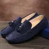 Casual Shoes Men Loafers Fashion Designer Mens Italian Flats Leather Moccasins Soft Boat Footwear Handmade