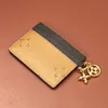 24SS Dames luxe ontwerper Pocket Card Holder Wallet Clip Classic Floral Handtas Classic Slot Pocket Pocket Ladies Pass Pocket QFOC