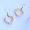 Dangle Earrings Safe 925 Sterling Silver Hook Party Jewelry Elegant Hear Shape Women Earring Pure Hand Craft Genuine Natural Pearl Beads