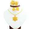 Collier de boucles d'oreilles 2021 Big Size Flowers Gold Flowers Ethiopian Jewelry Set 22K Color Africannigeriasudankenya Habesha Mariage Set8437982