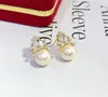 Stud Earrings JY Pure 925 Sterling Silver Round 8-9mm Fresh Water White Pearls Studs Women Fine Pearl Clasps