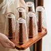 Kök förvaring Rosewood Cup Rack: Upp och ner dräneringshylla Dammsäkra kaffemugghållare Elegant och hållbart tillbehör "