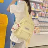 Ryggsäck japanska multi-fickiga kvinnor ryggsäck nylon fast mode ryggsäck stor kapacitet veckad liten lätt axelväska