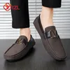 Casual Shoes YRZL Loafers For Men Handmade Moccasins Artificial Leather Flats Luxury Comfy Slip On Driving