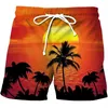 Herr shorts sommar nya strand shorts män casual tropics board shorts 3d tryckt baddräkt homme 2023 ropa mode semester surf badstammar 240419 240419