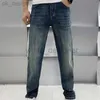 Mens Jeans designer Autumn/Winter New Jeans Fashion Brand Small Straight Leg Slim Fit Elastic Wash High end Light Luxury Men's Thickening NN78626