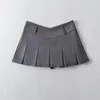Jupes mini-boîte plipe jupe polyvalente à faible taille slim slim fit A-line chic