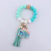 Moederdag Gift Sieraden Tassel Bracelet Siliconen Bracelet Key Chain Love Bracelet voor verjaardag, bruiloft, afstudeerfeestje