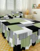 Gonna da letto verde nero grigio patchwork astratto arte elastico letto aderente con letti per materasso per materasso foglio