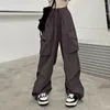 Spodnie damskie ładunki streetwearu koreańskie harajuku spadochronowe tracy mężczyzn Tech Technpants szerokie nogi joggery ubrania spodnie