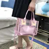 Sac sacs de gelée transparente pour femmes 2024 Fashion Trend Square Handbag Sac à main PVC Le cuir Son-Mother Package Crossbody