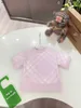 Classics Baby Tracks Courses Girls Suit à manches courtes KidS Designer Vêtements Taille 100-160 cm T-shirts et shorts de rayures roses et blanches 24.