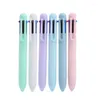 High-looking 6-color Ballpoint Pen Cute Student Stationery Click Girly Heart Color