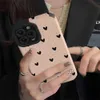 Cell Phone Cases Fashion Little Love Heart Phone Case for iPhone 14 12 15 11 Pro Max Mini SE X XS XR 78 Plus Silicone Leather Shock Cap J240418