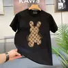 T-shirty męskie Summerka w 100% bawełniana luźna koszulka dla mężczyzn i kobiet niedźwiedź ubrania uliczne okrągła szyja plus rozmiar top J240426