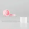 Bottiglie di stoccaggio vuoto in plastica pp 10g mura spessa mini rosa panna per cura della pelle cosmetica bianca con coperchi