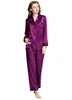 Kobiety Sleep Lounge Women Satin Satin Pajamas Zestaw piżamy piżamowy zestaw piżamowy PJS Salwear Loungewear SMLXL2XL3XL Plus Size D240419