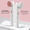 Brosse de nettoyage pour le visage électrique pour le soin du visage Soins de la peau Wash outil de massage des vibrations sonores 2 en 1 acné pore noire en silicone Nettoyer 240419