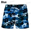 Heren shorts camouflage grafische strand shorts voor mannen 3D print surfbord shorts snel dry zwempak kinderen zwembroek stammen koele ijs shorts t240419