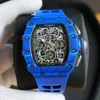 Guarda fibra per orologi in gomma Skeleto Orologi in carbonio Top business meccanico automatico RM11-03WRISTWATCH ORGHI MENS ZY RM11 Designer Superclone Fly-Back Zy 612