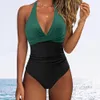 Kvinnors baddräkt Set tryck Backless Puch Up Solid Sexy Womens badkläder Bandage Ruched Female Bathing Suit Beachwear 240411