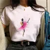 T-shirts de ballet danseur de ballet top femme été y2k mail