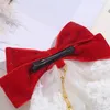 Hair Accessories Festive Trendy Lace Heart Tassel Headdress Headwear Girl Red Bangs Clip Children Year Hairpin