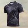 T-shirts voor heren 2024 Fashion Boutique Ultra dunne SHT Hydrogen Badminton Wear Mens Summer Ademende kort gesloten Squash Squash Sportswear T240419