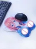 Myse podkładki na nadgarstki spoczywa niestandardowa podkładka 3D Myszka piersi Anime Pokonanie obrazu Sexy Oppaii Kawaii Pad hurtowa z resztą nadgarstka dla mousepad gracz Y240419