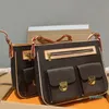 Sac Manhattan Vintage pour femmes, 6 sacs à main en cuir véritable, matériel classique avec lettres, fourre-tout de haute qualité
