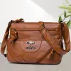 Tassen mode retro pu zacht lederen dames schoudertas designer shopper messenger tas tas voor vrouwen vrouwelijke casual crossbody tassen