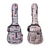 Cajas de 41/40 pulgadas de guitarra acústica 600D Watresistant Oxford Tape Papel Papel Daper Straps Doble Straps Gig Bag Case