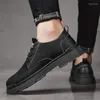 Sıradan Ayakkabı Waerta Erkekler Vintage Erkek Deri Loafers Moda 2024 İngiliz Tarzı Resmi Elbise Ayakkabı