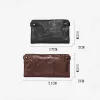 Wallets Aetoo Vintage Sheepskin Handmade Wallet, Pleated Leather Multifunction Wallet, Trendy Wallet for Storing Documents