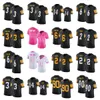 Jerseys de football # 3 Russell Wilson # 90 T.J.Watt # 24 Joey Porter Jr. # 14 George Pickens # 22 Najee Harris # 2 Justin Fields # 30 Jaylen Warren # 88 Pat Freiermuth Christian Kuntz